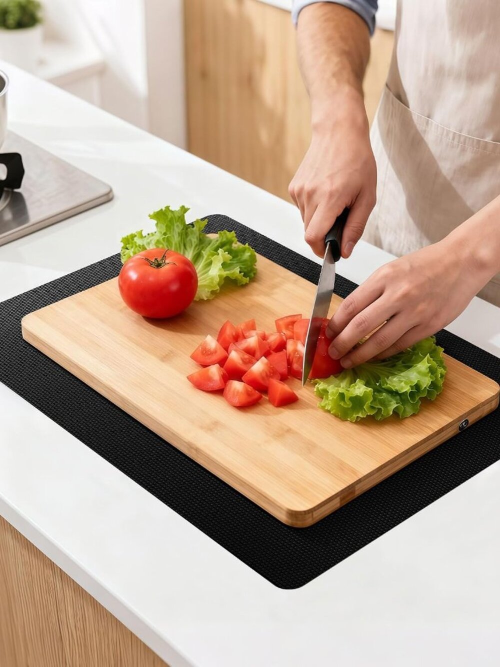 Upgraded 10” x 15” Non-Adhesive Non-Slip Cutting Board Mat Multi-Purpose